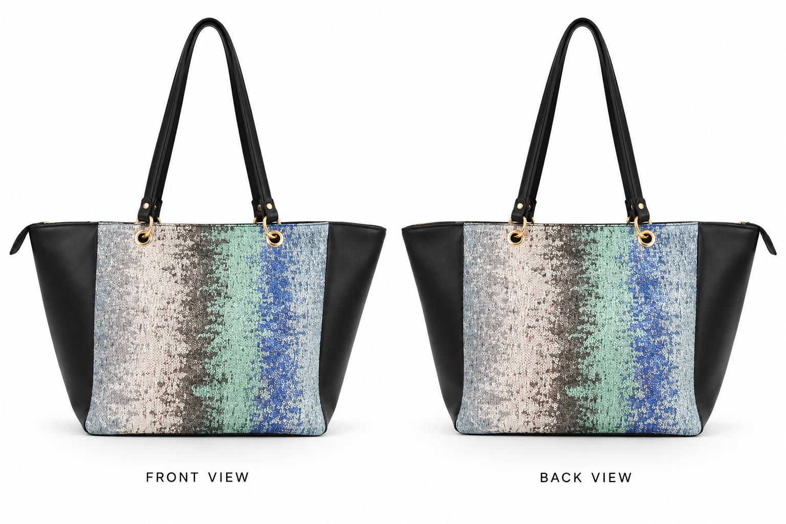 Multi-color Large Size Tote Bag - Image 2